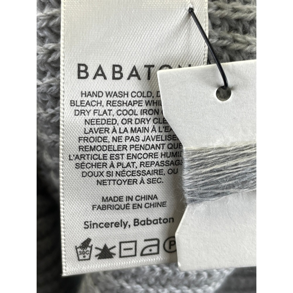 Aritzia Babaton Hazlitt Sweater Vest Womens S Gray Wool Ribbed Knit Sleeveless - Picture 9 of 12